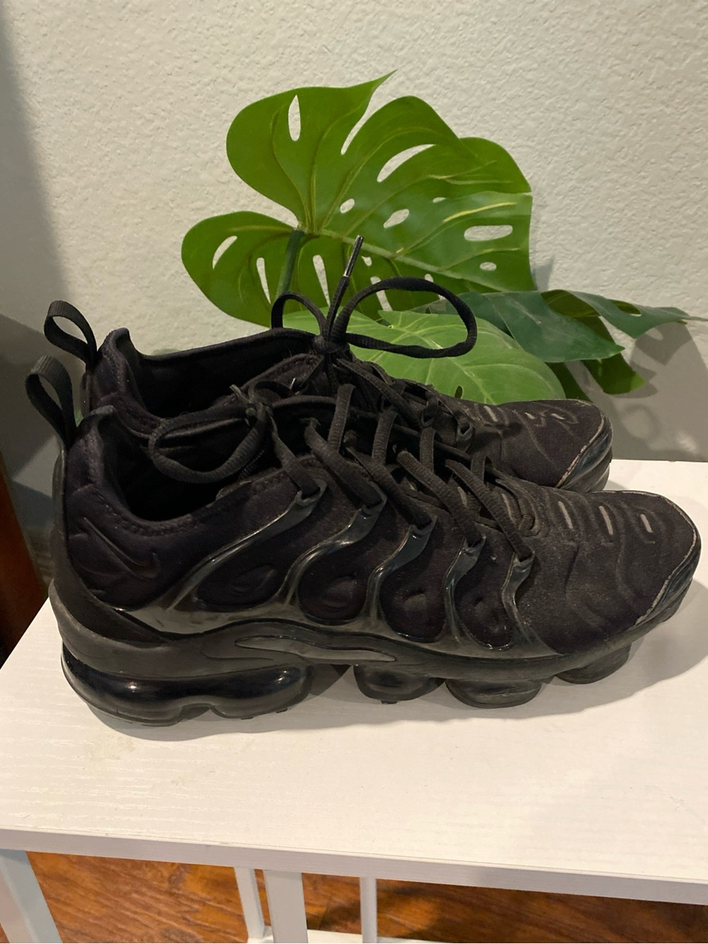 Nike Air VaporMax Plus in a "Triple Black"  size 9.5